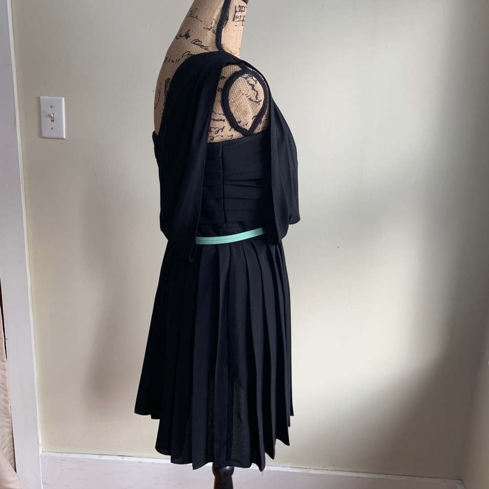 Rachel Roy one shoulder pleated black dress - Picture 14 of 15